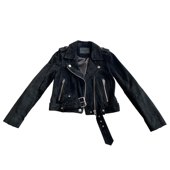 BLANKNYC black suede moto jacket, size x-small - Picture 2 of 10